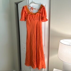 Free People Orange Lace Dress